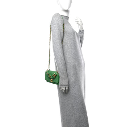 Chanel Shiny Lambskin Small Chain Is More Flap Green 3 of 10