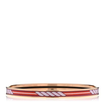 Hermes Enamel Quadrige Printed Extra Narrow Bracelet 65 3 of 5