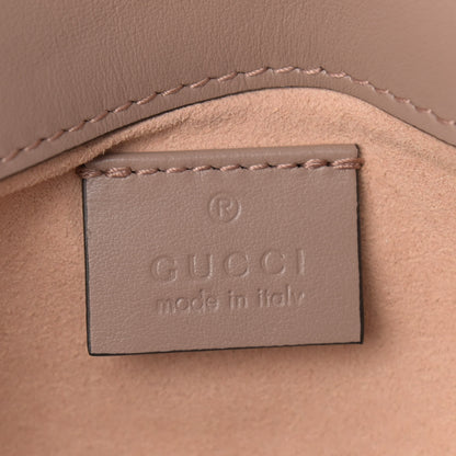 Gucci Calfskin Matelasse Super Mini GG Marmont Shoulder Bag Porcelain Rose 6 of 9