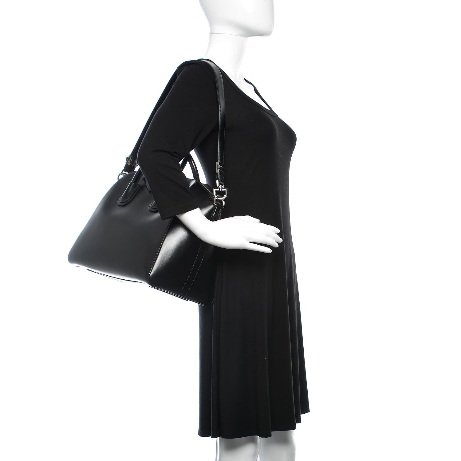 Givenchy Shiny Lord Calfskin Medium Antigona Black 2 of 16