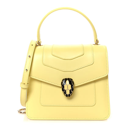 Bulgari Calfskin Serpenti Forever Top Handle Light Yellow 1 of 11