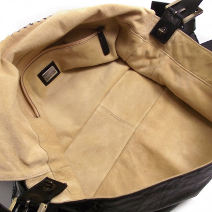 Fendi Calfskin Whipstitch Large Messenger Black 7 of 13