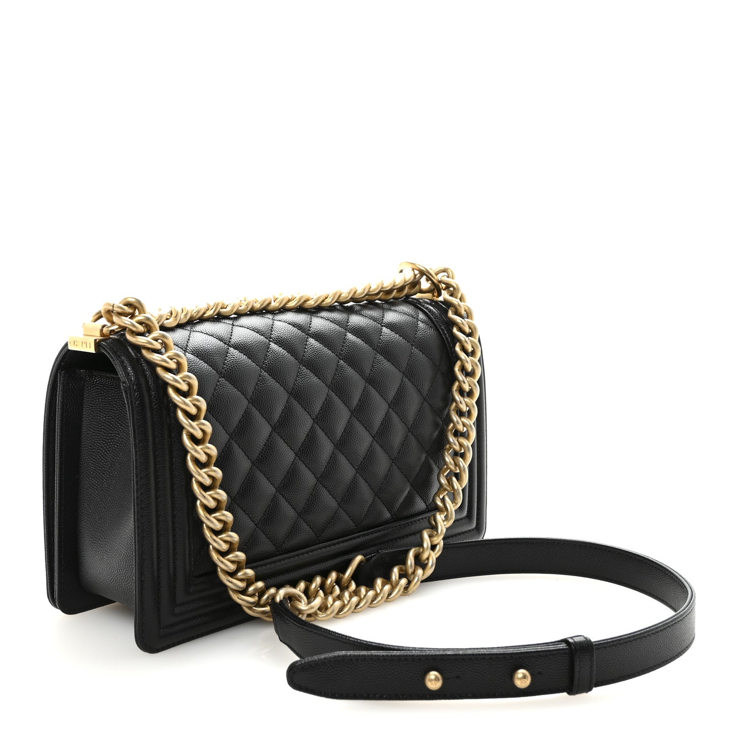 Chanel Caviar Quilted Medium Boy Flap Black 3 of 10