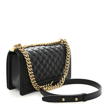 Chanel Caviar Quilted Medium Boy Flap Black 3 of 10