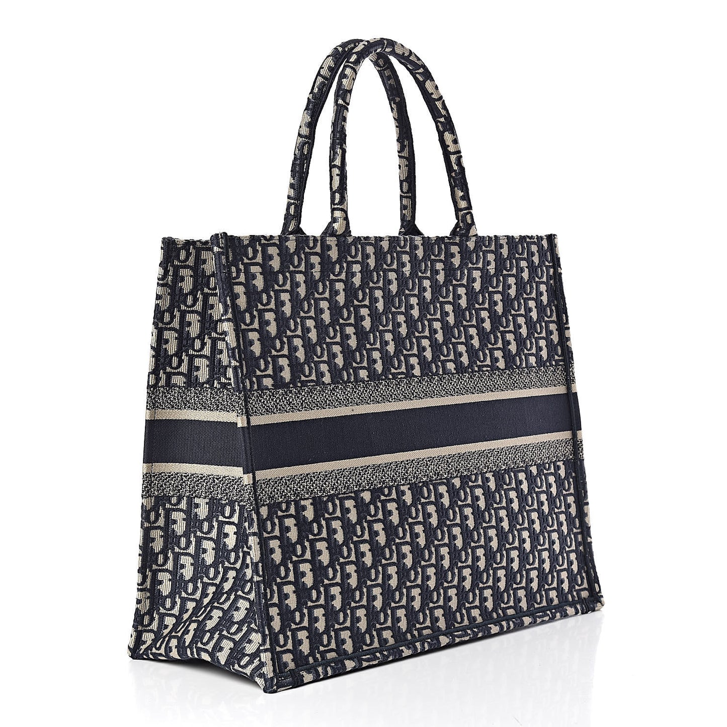 Oblique Book Tote Blue Multicolor