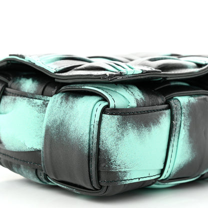 Bottega Veneta Foulard Tie Dye Maxi Intrecciato Padded Cassette Crossbody Bag Celadon Inkwell 9 of 11