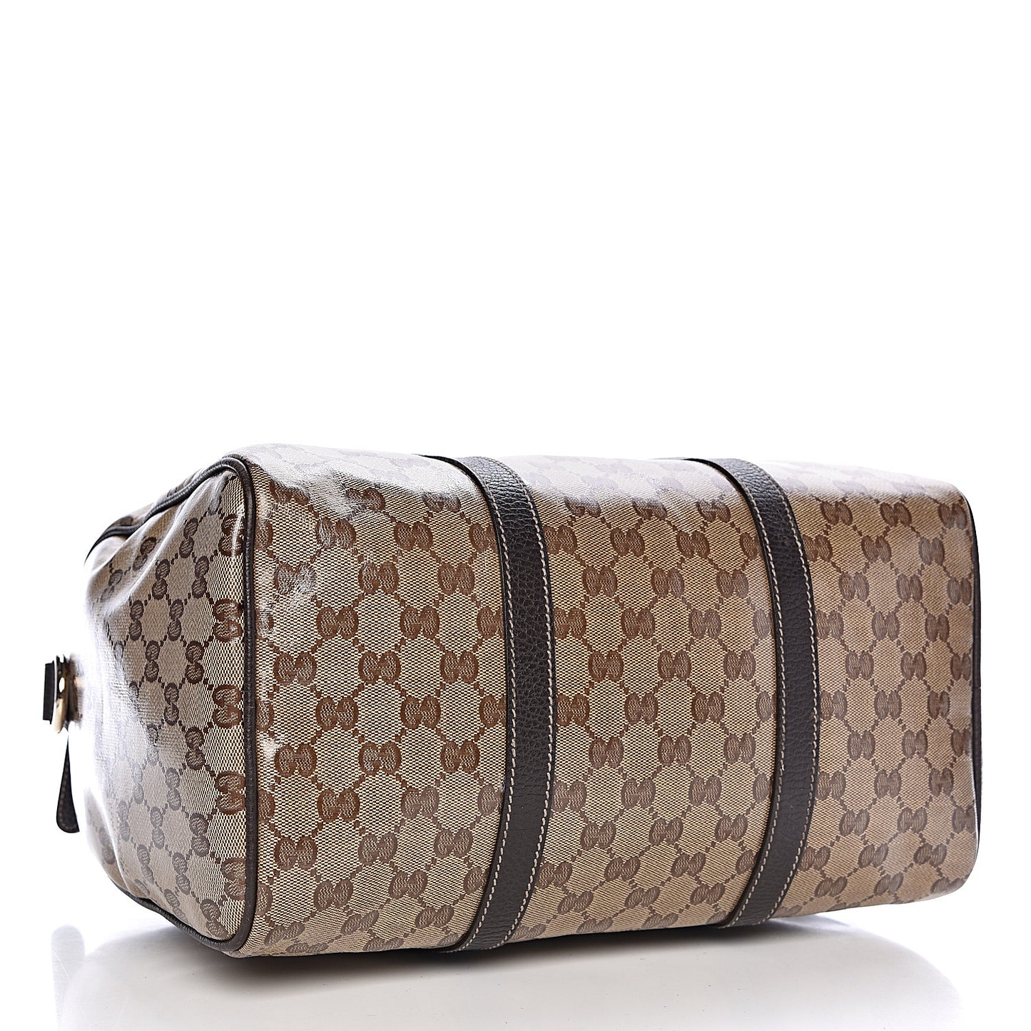 Crystal Monogram Medium Joy Boston Dark Brown