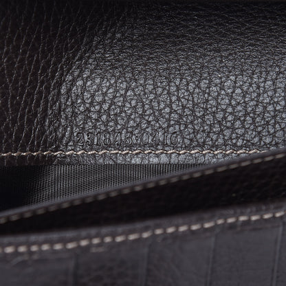 Gucci Calfskin Monogram Blondie Continental Wallet Dark Brown 8 of 9