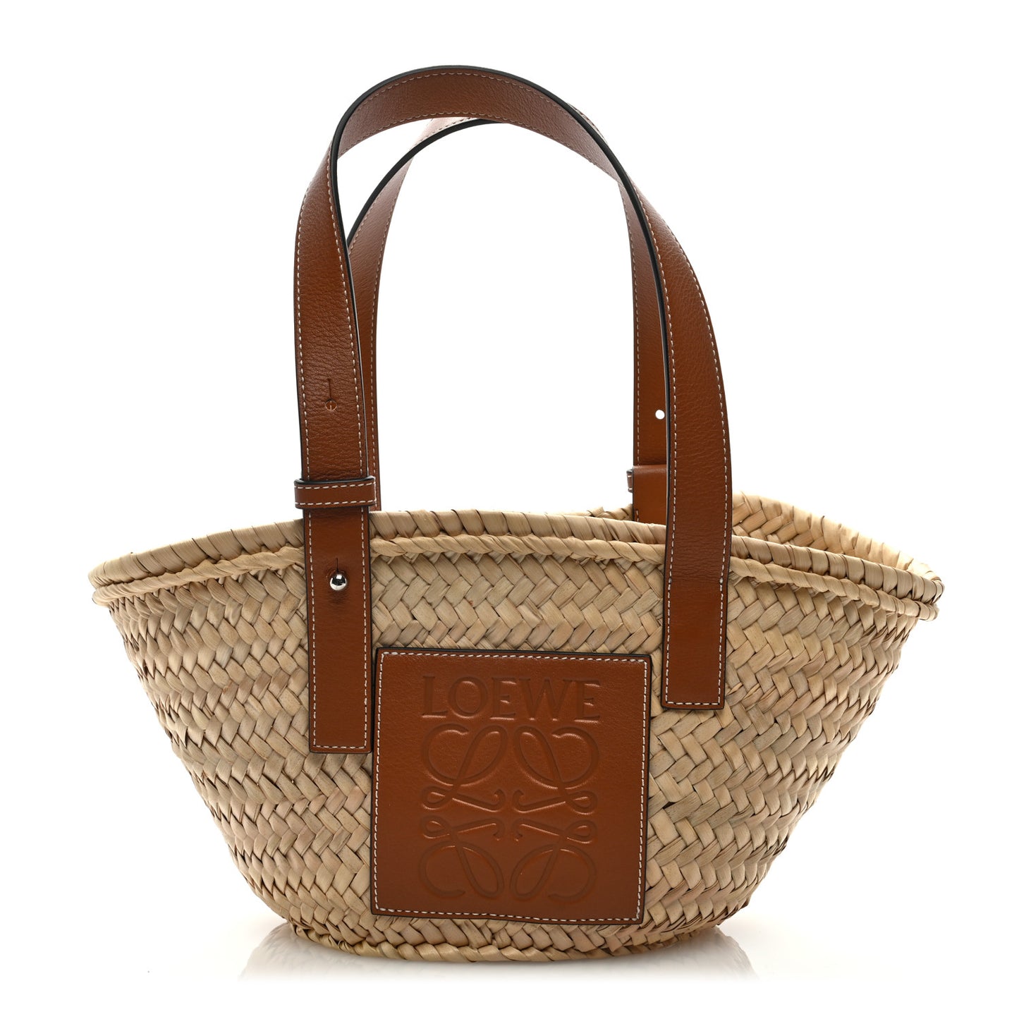 Raffia Small Basket Tote Bag Natural Tan