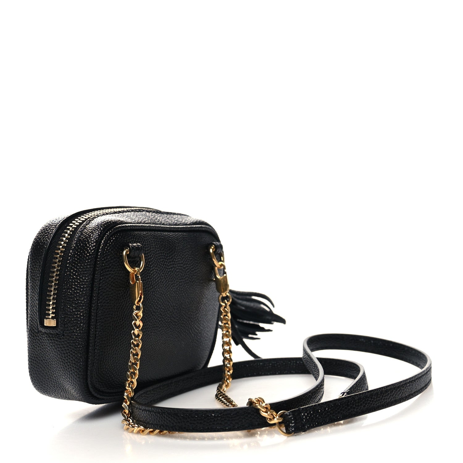 Saint Laurent Grain De Poudre Matelasse Monogram Baby Lou Camera Bag Black 3 of 10