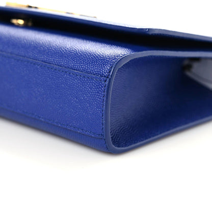 Saint Laurent Grain De Poudre Medium Classic Monogram Kate Satchel Flash Blue 6 of 9