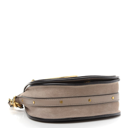 Chloe Calfskin Suede Small Nile Bracelet Bag Motty Grey 4 of 12