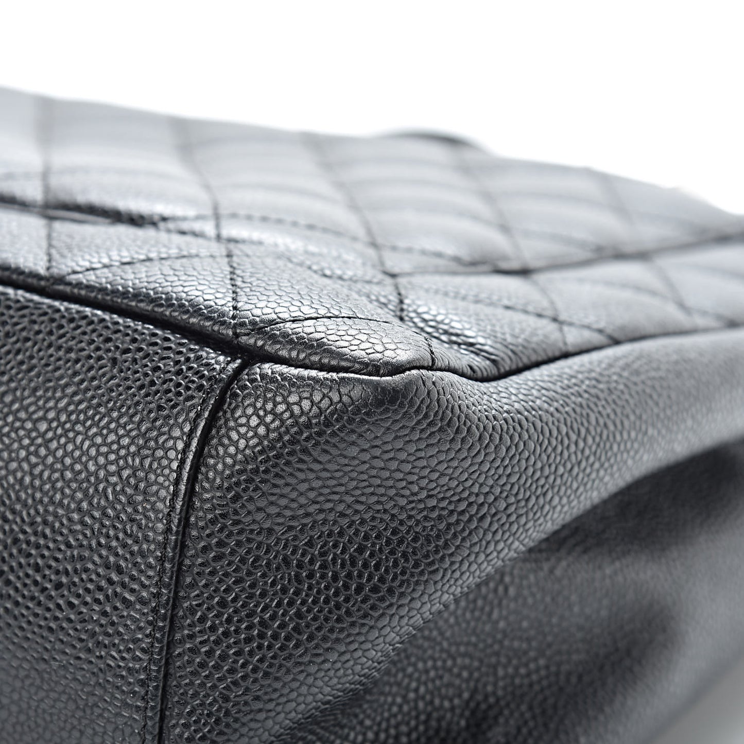 Caviar Quilted Grand Shopping Tote GST Black