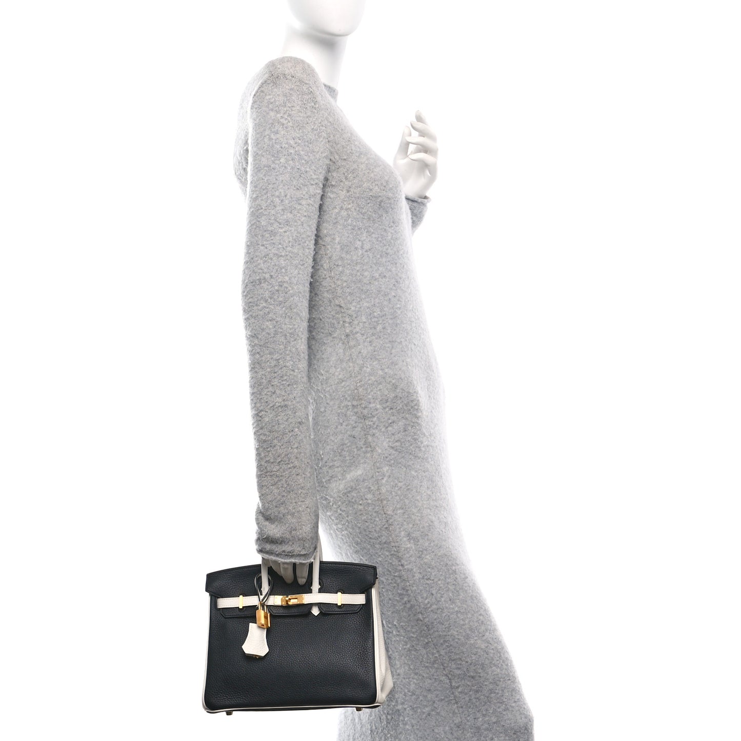 Togo Horseshoe Birkin 25 Black Craie