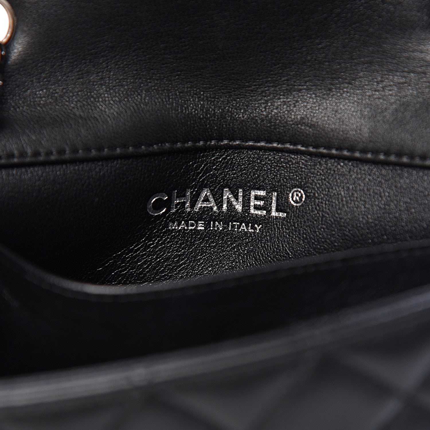 Chanel Lambskin Quilted Extra Mini Rectangular Flap Black 6 of 15