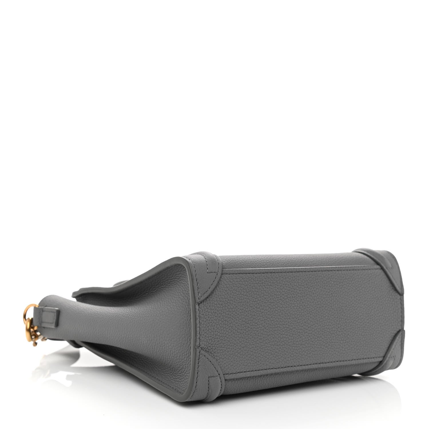 Celine Drummed Calfskin Nano Luggage Kohl 3 of 8