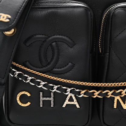 Chanel Calfskin Quilted Small Camera Case Black 7 of 9