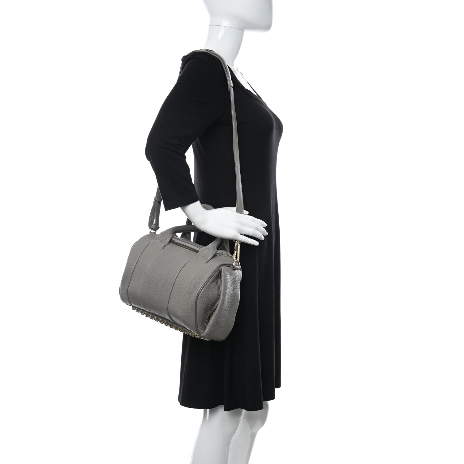 Alexander Wang Pebbled Lambskin Rockie Oyster Pale Gold Hardware 3 of 19