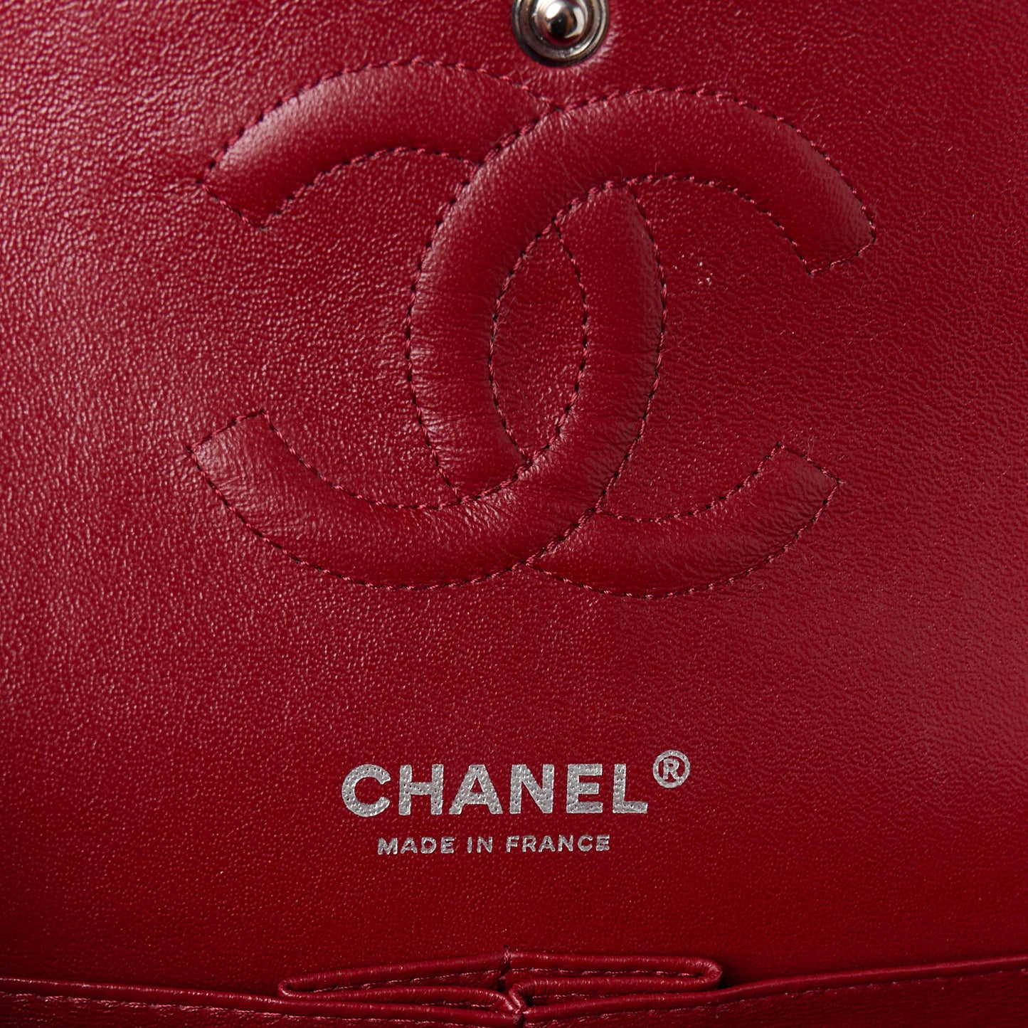 Caviar Quilted Medium Double Flap Red