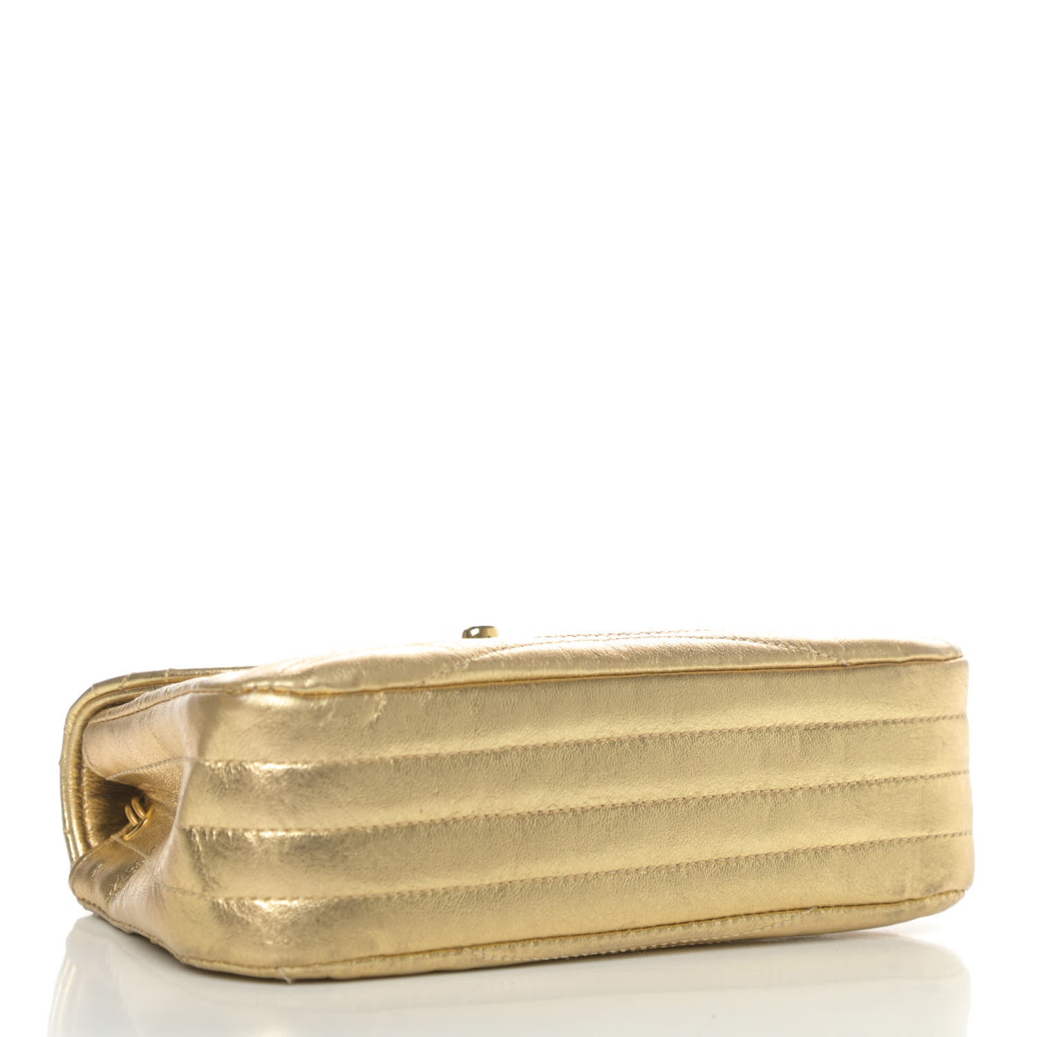 Chanel Metallic Lambskin Quilted Mini Flap Gold 3 of 4