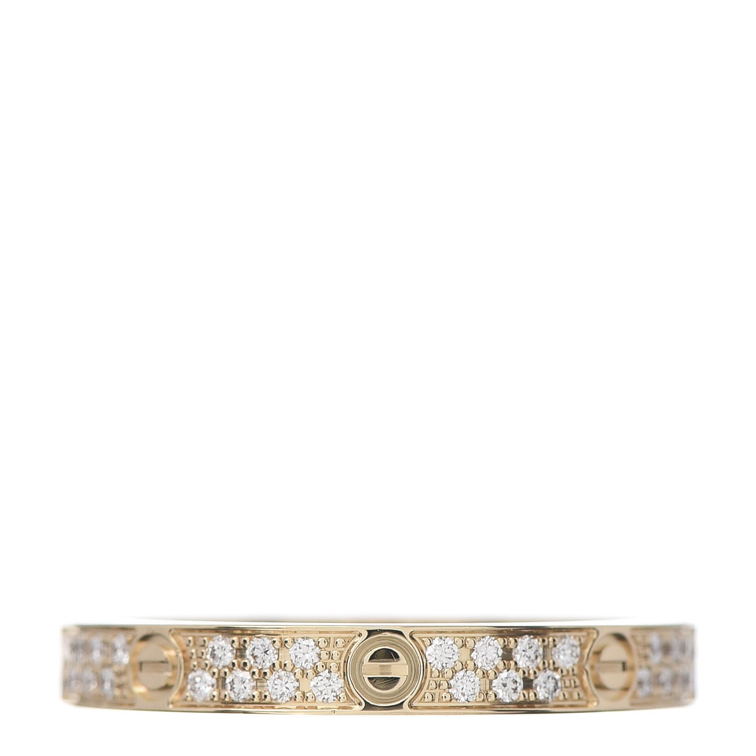 Cartier 18K Yellow Gold Diamond 2.6mm LOVE Paved Band Ring 50 5.25 3 of 6