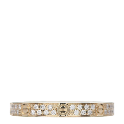 Cartier 18K Yellow Gold Diamond 2.6mm LOVE Paved Band Ring 50 5.25 3 of 6