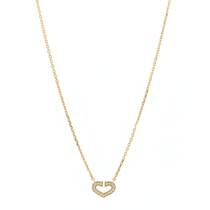 Cartier 18K Yellow Gold Diamond Hearts And Symbols Pendant Necklace 1 of 4
