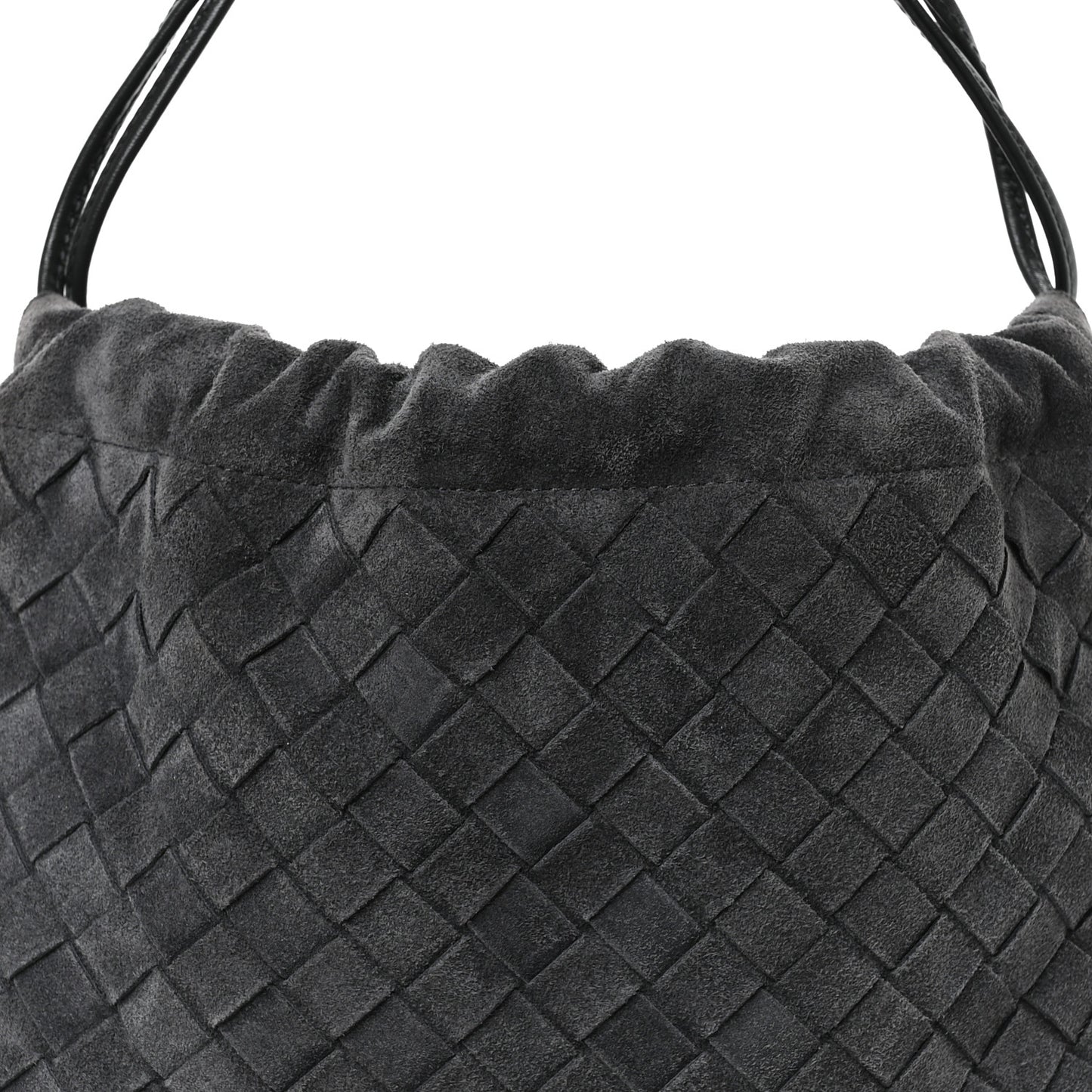Suede Calfskin Intrecciato Medium Dustbag Grey