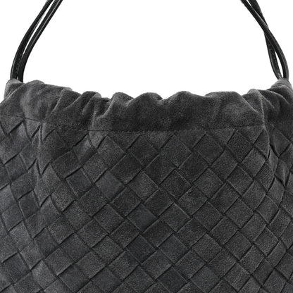 Bottega Veneta Suede Calfskin Intrecciato Medium Dustbag Grey 8 of 10