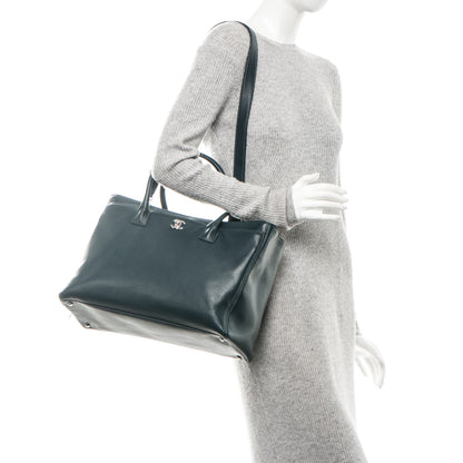 Chanel Deerskin Cerf Executive Shopper Tote Dark Blue 3 of 16