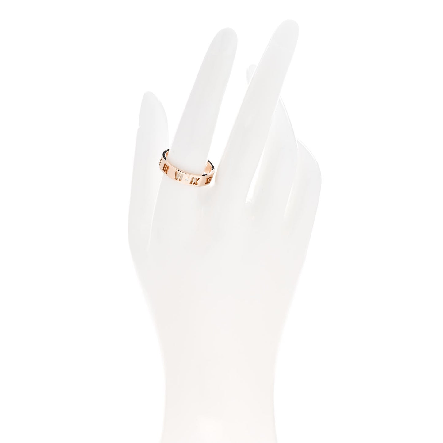 18K Rose Gold Diamond Atlas Pierced Ring 60 9.25