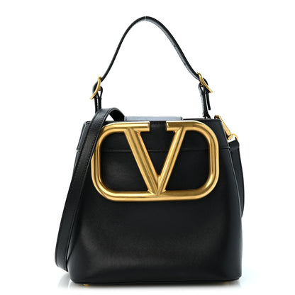 Valentino Garavani Nappa Vlogo Bucket Bag Black 1 of 10