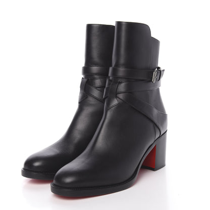 Christian Louboutin Calfskin Karistrap 70 Ankle Boots 38.5 Black 3 of 9