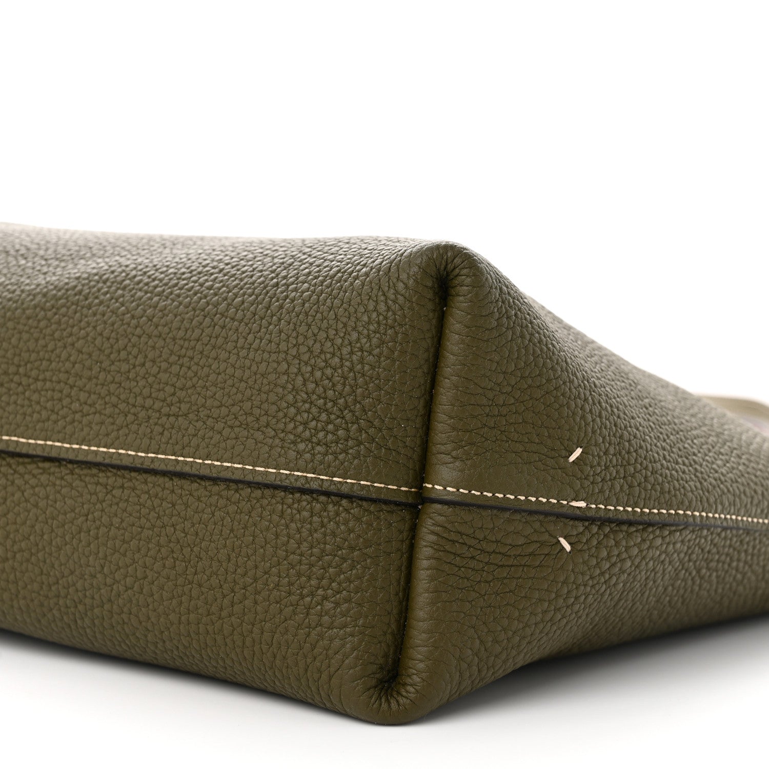 Moynat Taurillon Blush Calfskin Reversible Tote Dark Green Pink 16 of 16