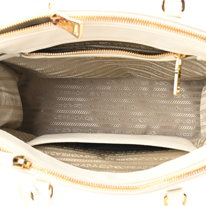 Prada Saffiano Small Galleria Double Zip Tote Talco 5 of 10