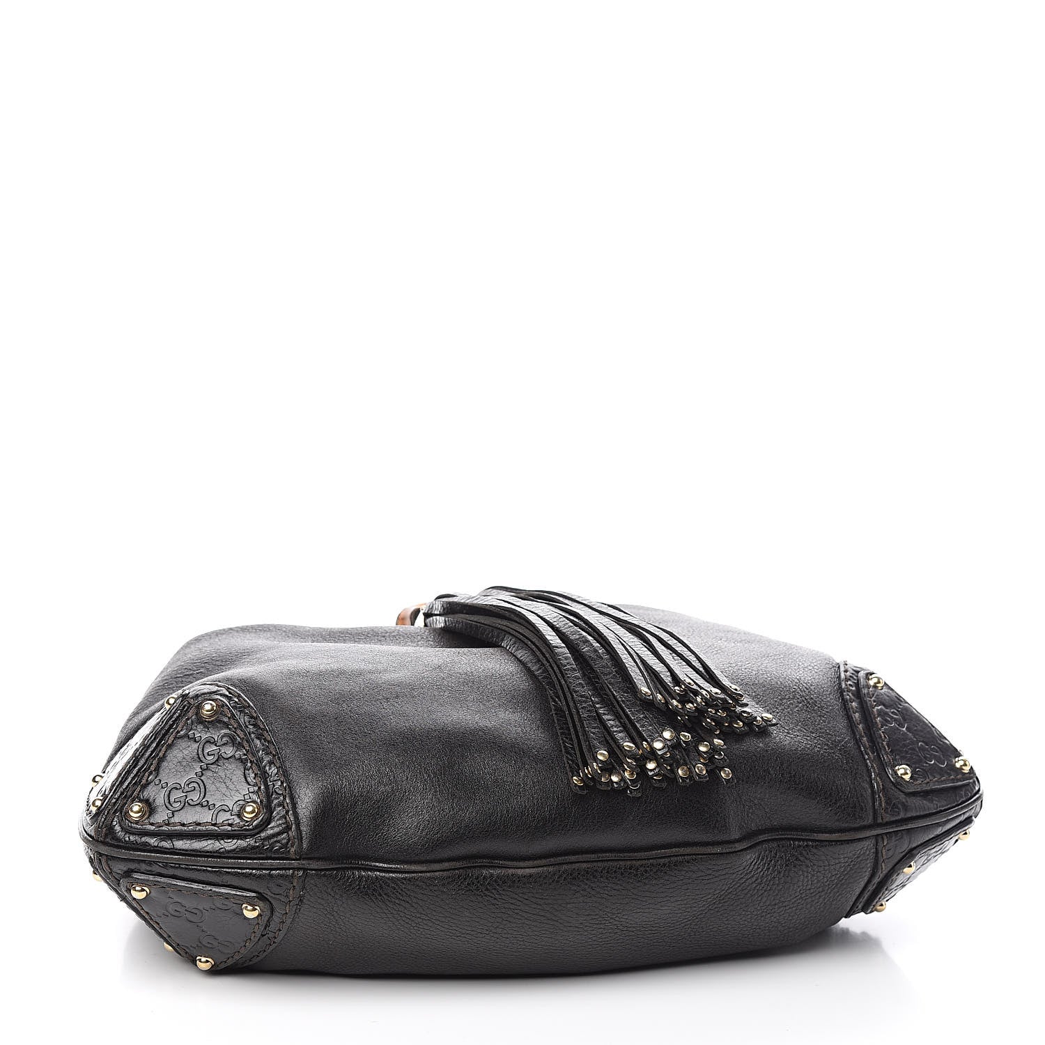 Gucci Calfskin Medium Indy Top Handle Hobo Black 4 of 10