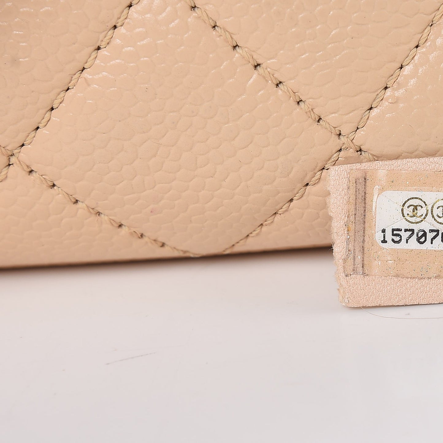Caviar Quilted Grand Shopping Tote GST Beige Clair