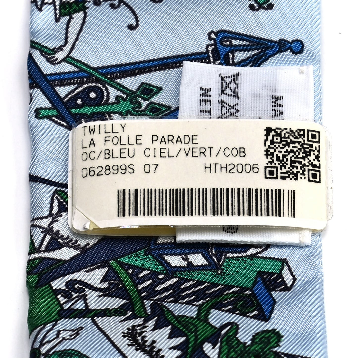 Silk La Folle Parade Twilly Bleu Ciel Vert Cobalt