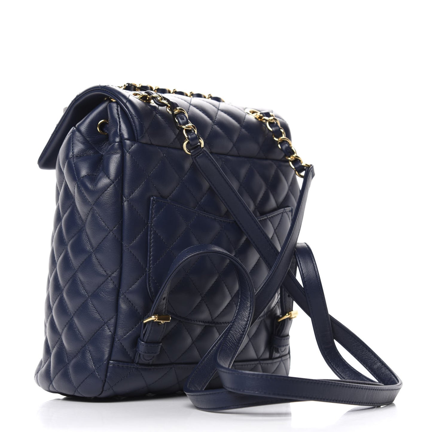 Calfskin Quilted Small Urban Spirit Backpack Navy