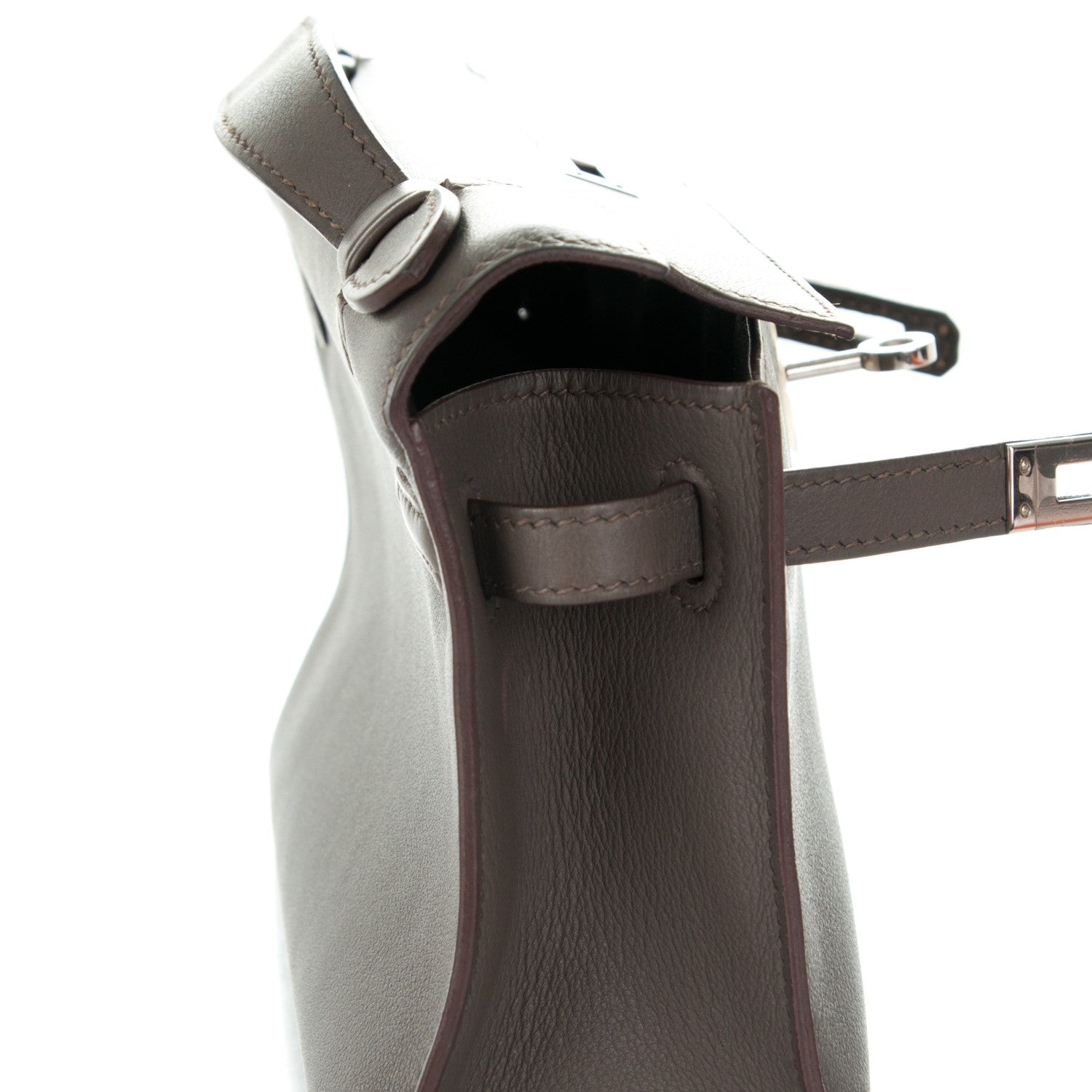 Hermes Swift Kelly Pochette Clutch Etain 15 of 18