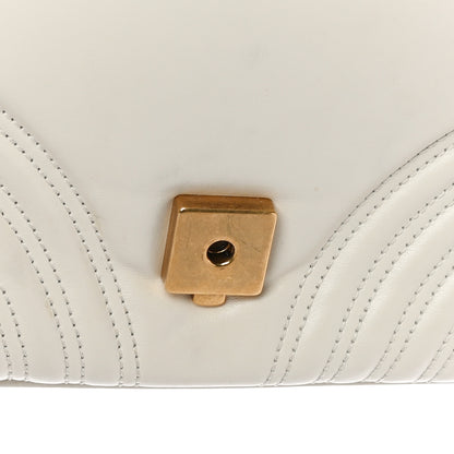 Gucci Calfskin Matelasse Small GG Marmont Top Handle Shoulder Bag White 12 of 19