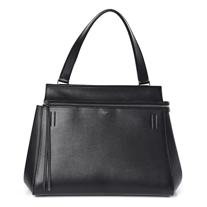 Celine Grained Calfskin Medium Edge Shoulder Bag Black 1 of 13