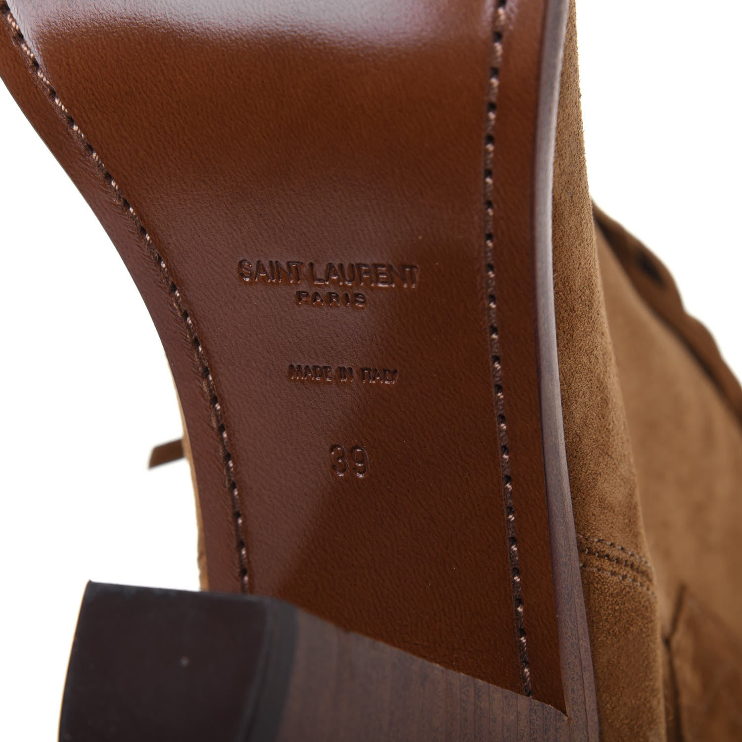 Saint Laurent Suede Fringe Curtis 80 Ankle Boots 39 Light Tan 6 of 9