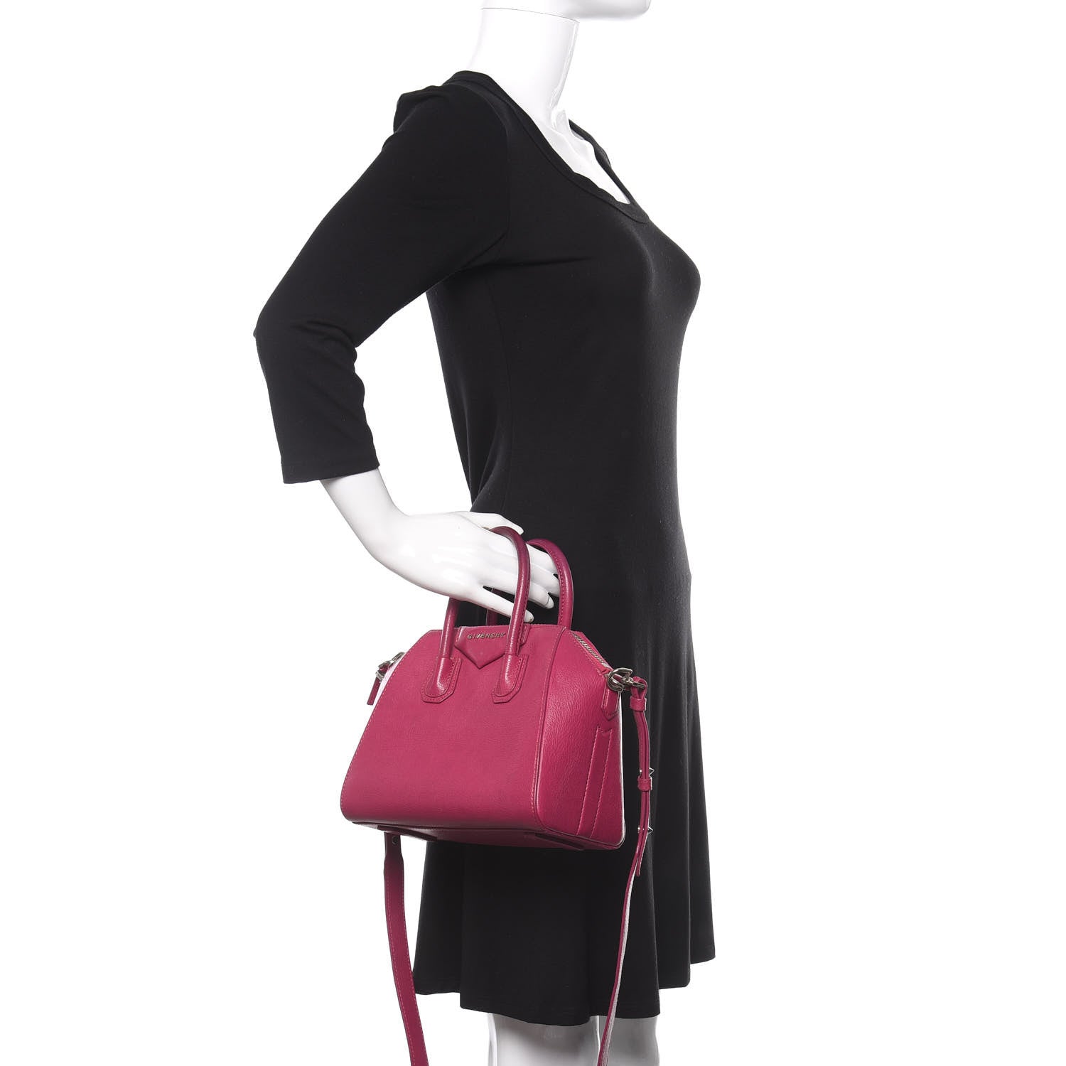 Givenchy Sugar Goatskin Mini Antigona Fig Pink 3 of 14