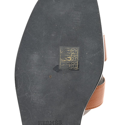 Hermes Epsom Oran Sandals 40 Gold 9 of 13