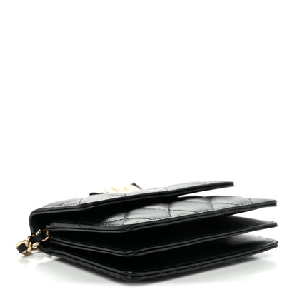 Chanel Lambskin Quilted My Chanel Lady Card Holder On Chain Black 4 of 10