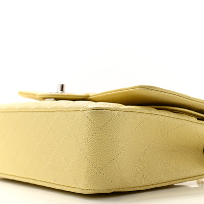 Chanel Caviar Quilted Medium Double Flap Light Yellow 9 of 10