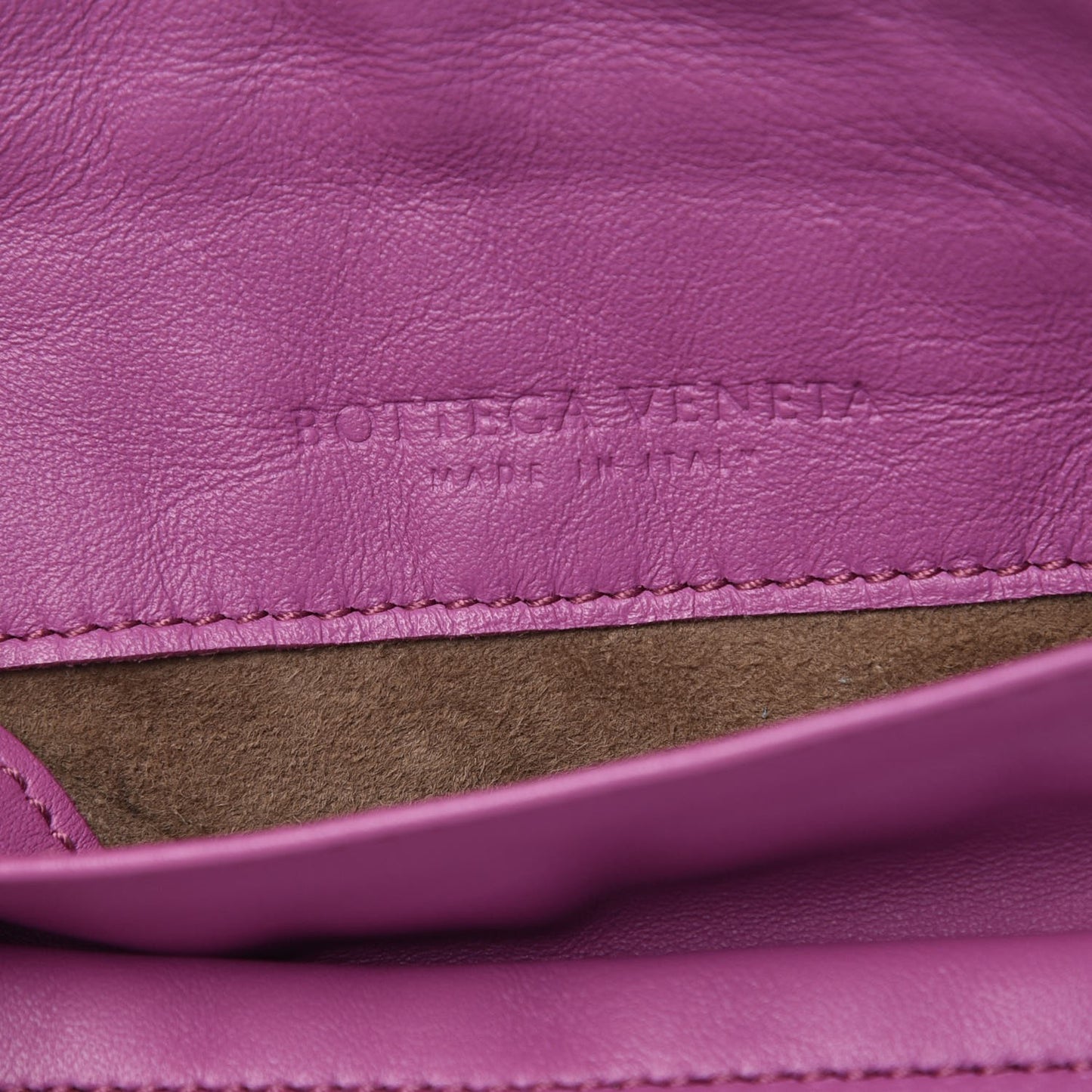 Nappa Intrecciato Mini Chain Messenger Peony