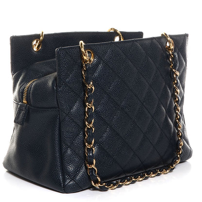 Chanel Caviar Quilted Petit Timeless Tote PTT Navy 3 of 7