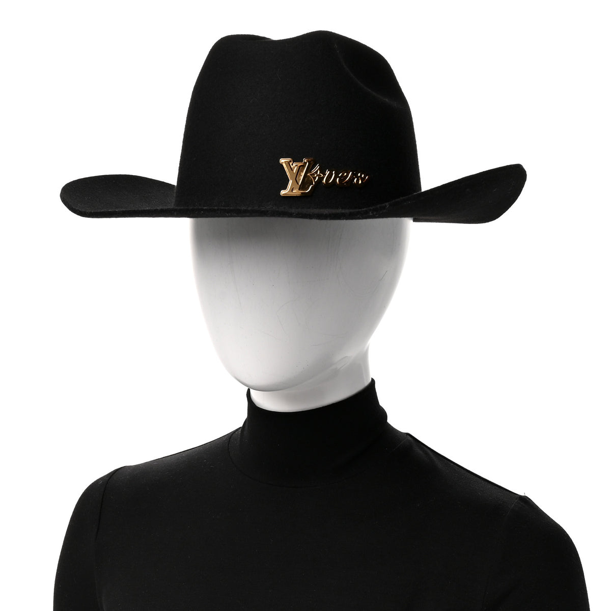 Felt LV Lovers Hat M Black